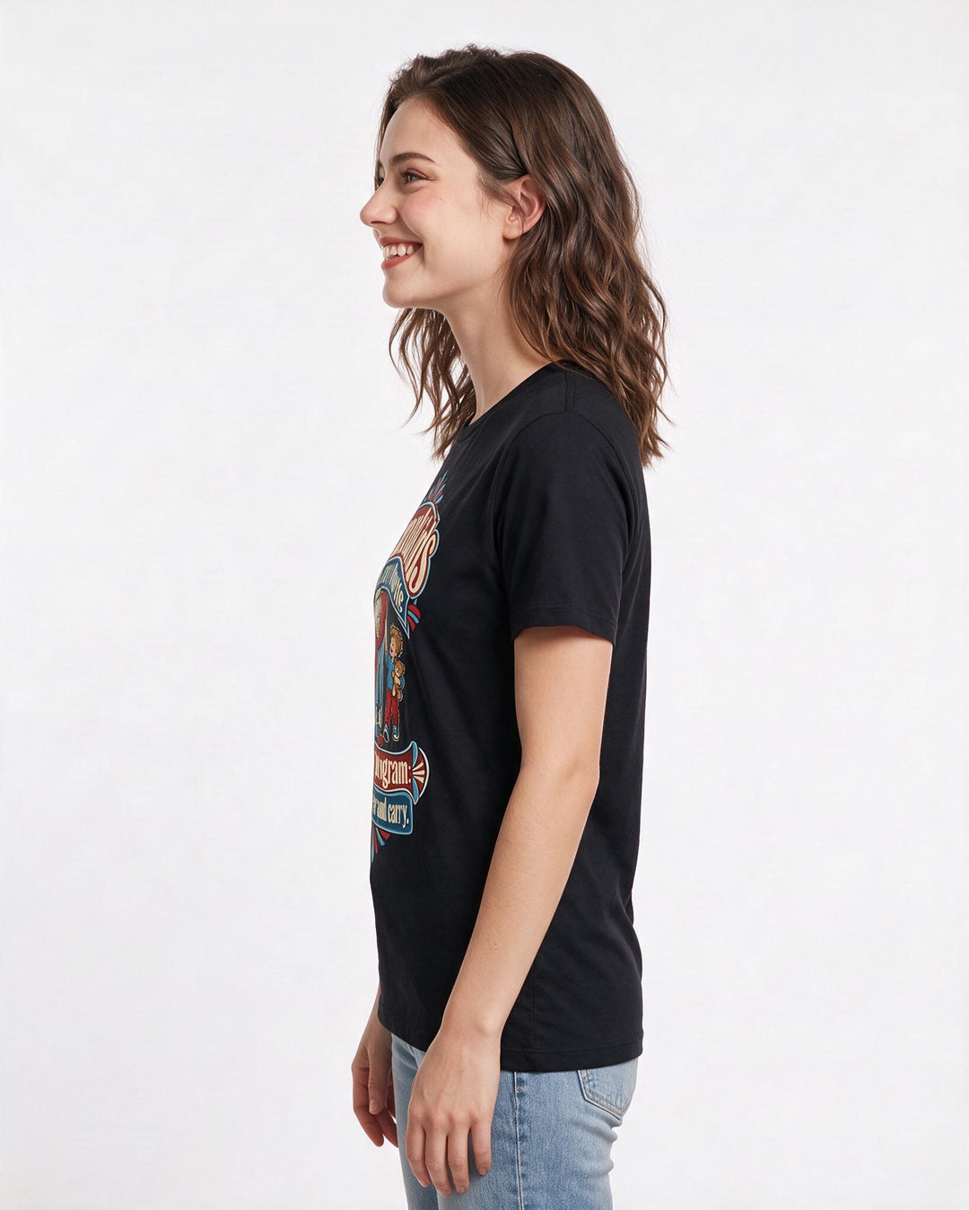Grandparent Black T-Shirt for Women – Everyday Expression Graphic Tee product image 2