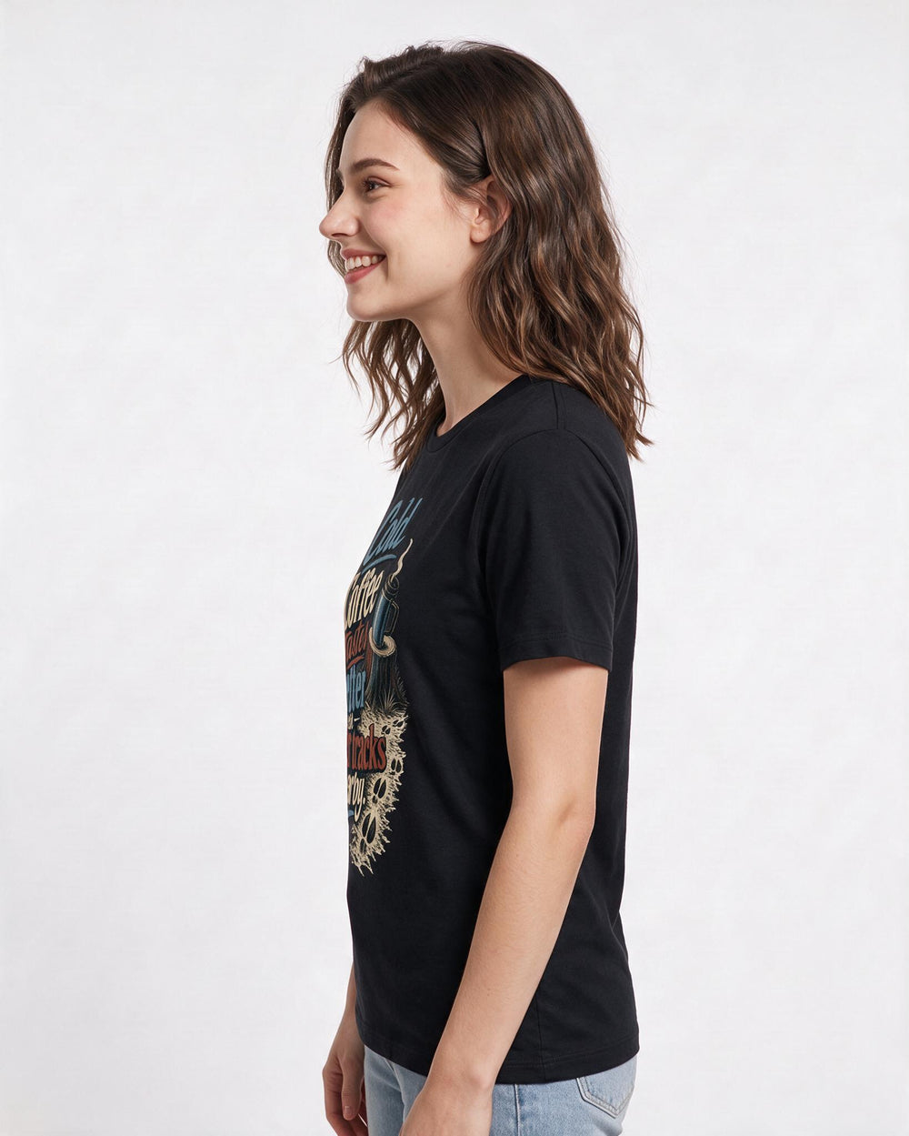 Hunting Black T-Shirt for Women – Everyday Expression Graphic Tee product image 2