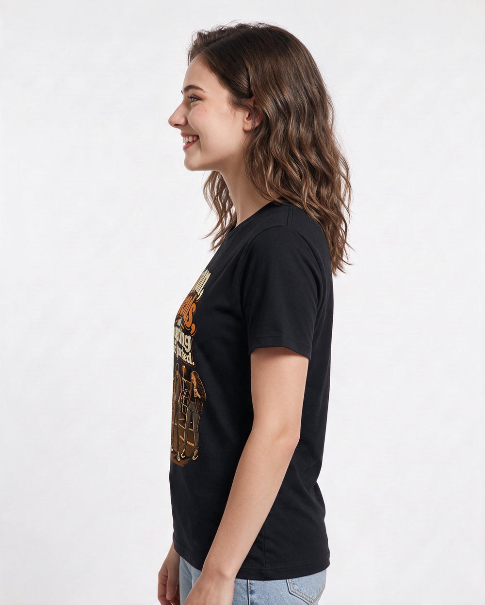 Beer Black T-Shirt for Women – Everyday Expression Graphic Tee product image 2