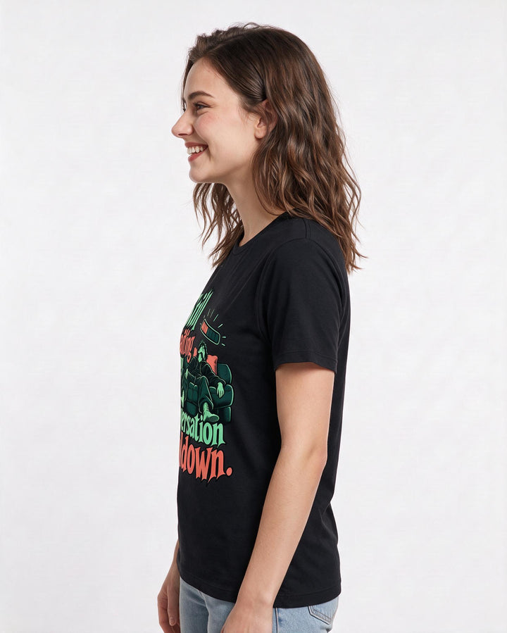 Gaming Black T-Shirt for Women – Game Night Graphic Tee product image 2