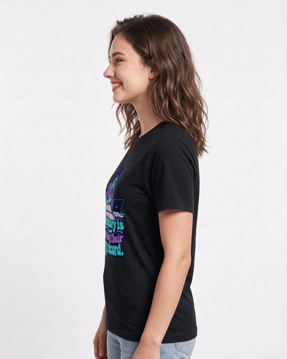 Political Statement Black T-Shirt for Women – Everyday Expression Graphic Tee product image 2