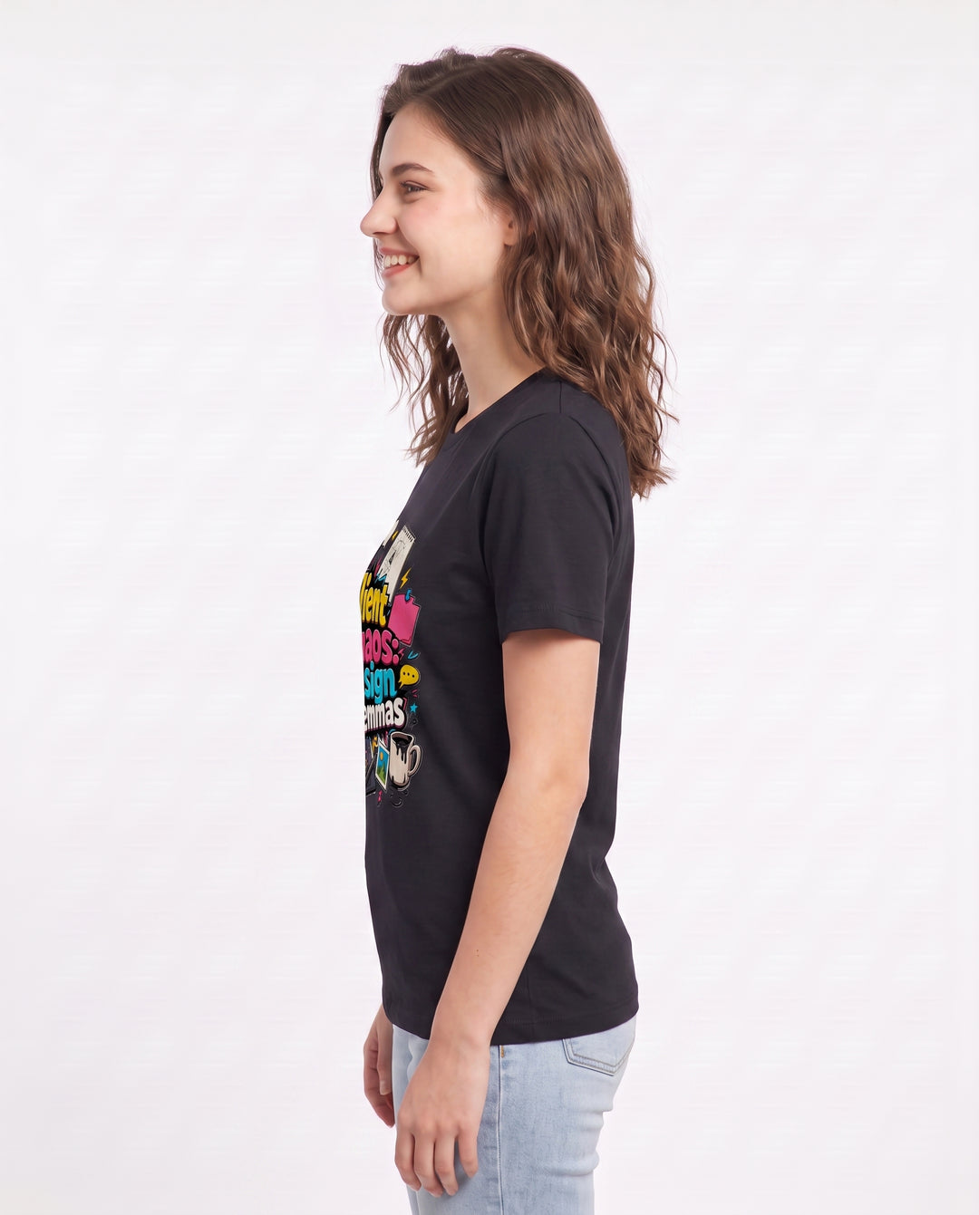 Client Chaos: Design Dilemmas Women's Black T-Shirt product image 3