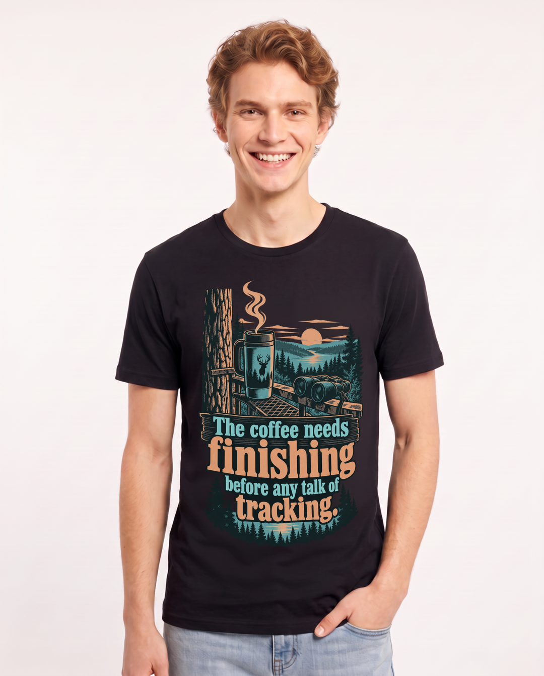 Hunting Black T-Shirt for Men – Everyday Expression Graphic Tee product image 3