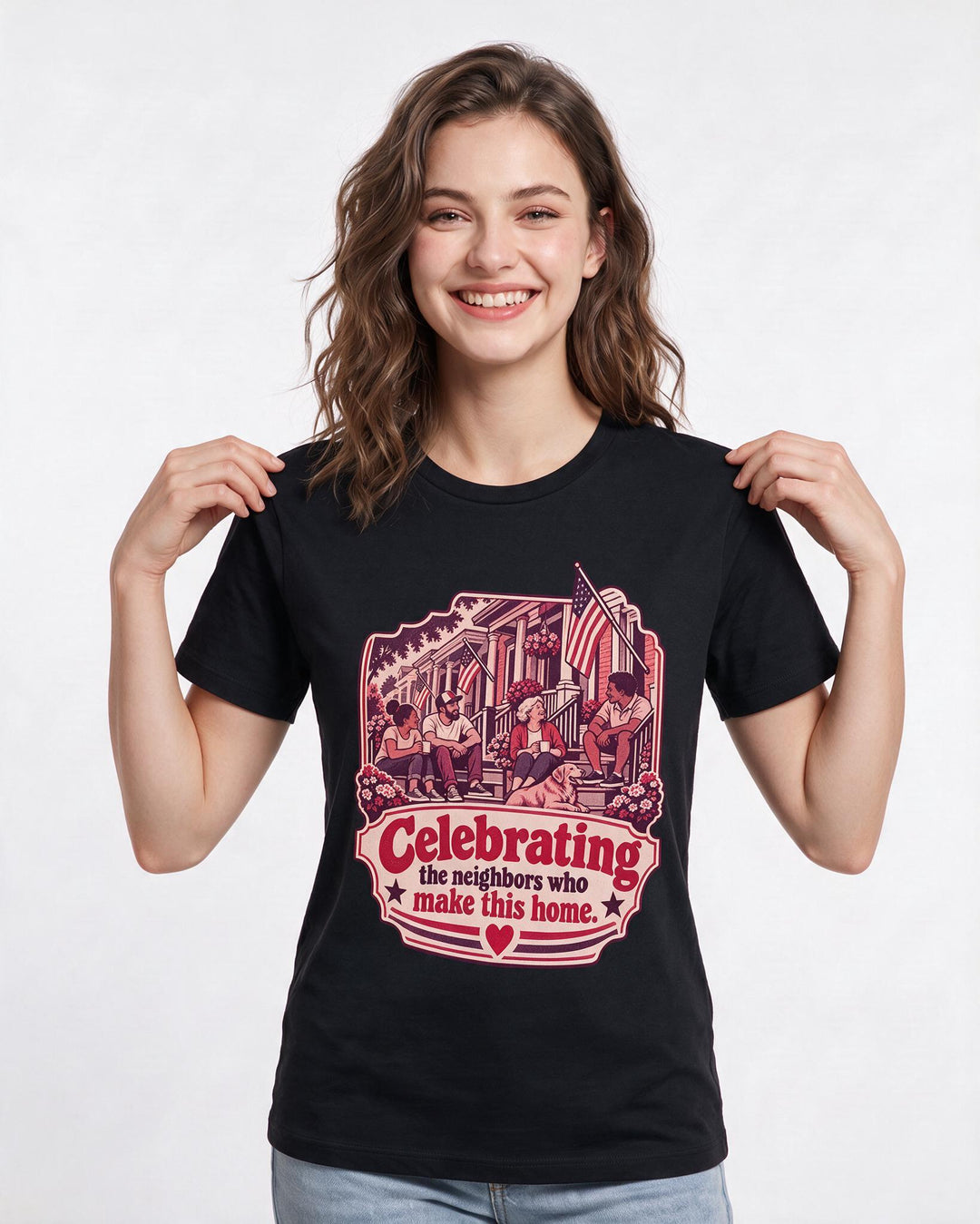 Patriotic Black T-Shirt for Women – Everyday Expression Graphic Tee product image 1