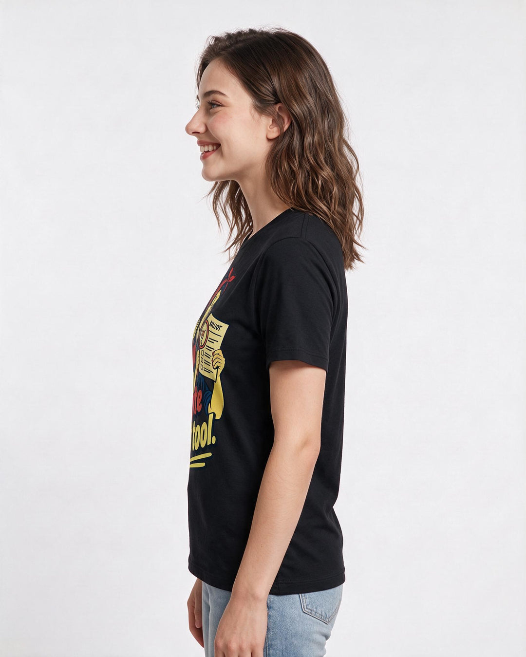 Political Statement Black T-Shirt for Women – Everyday Expression Graphic Tee product image 2