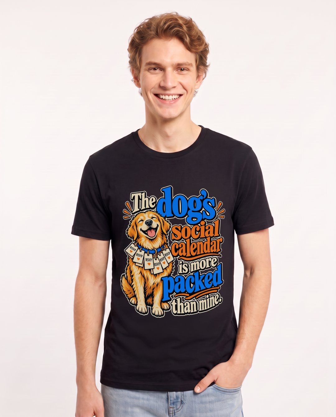 Cat Lover Black T-Shirt for Men – Everyday Expression Graphic Tee product image 3