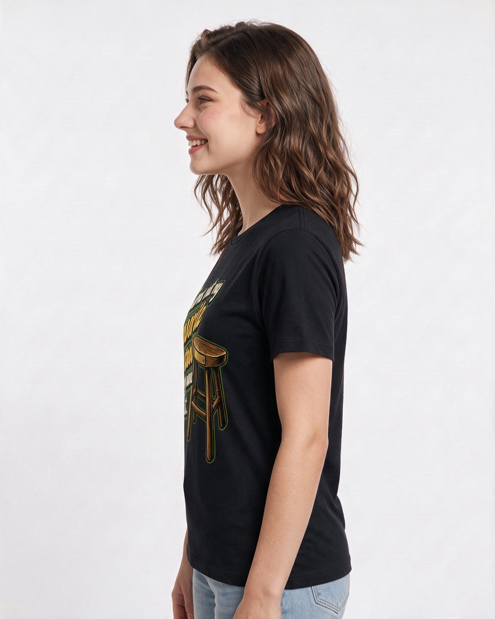 Beer Black T-Shirt for Women – Everyday Expression Graphic Tee product image 2