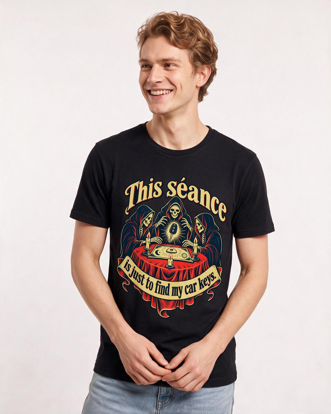 Halloween Black T-Shirt for Men – Halloween Theme Graphic Tee product image 1