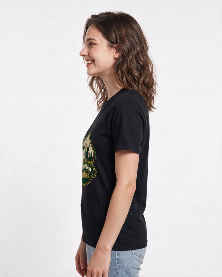 Hunting Women's Black T-Shirt - I'm professionally patient. The pay is product image 2