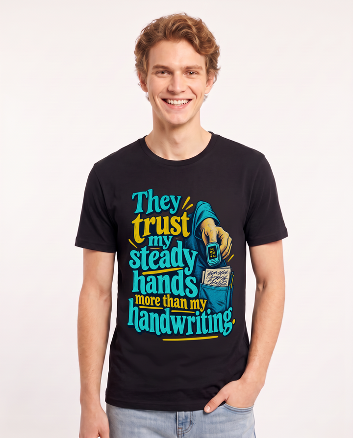 Nurse Black T-Shirt for Men – Nursing Life Graphic Tee product image 3