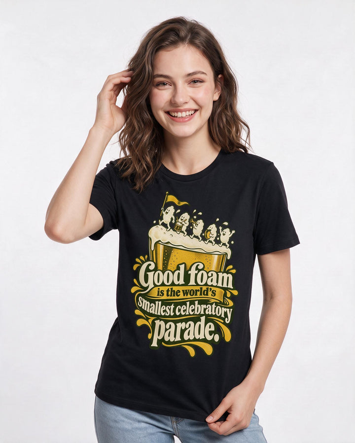 Beer Black T-Shirt for Women – Everyday Expression Graphic Tee product image 1
