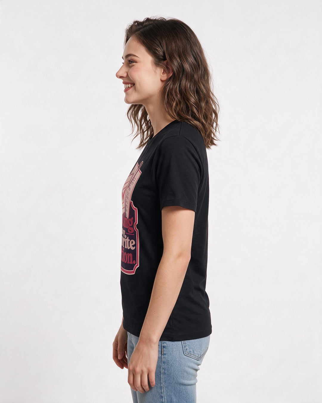 Political Statement Black T-Shirt for Women – Everyday Expression Graphic Tee product image 2