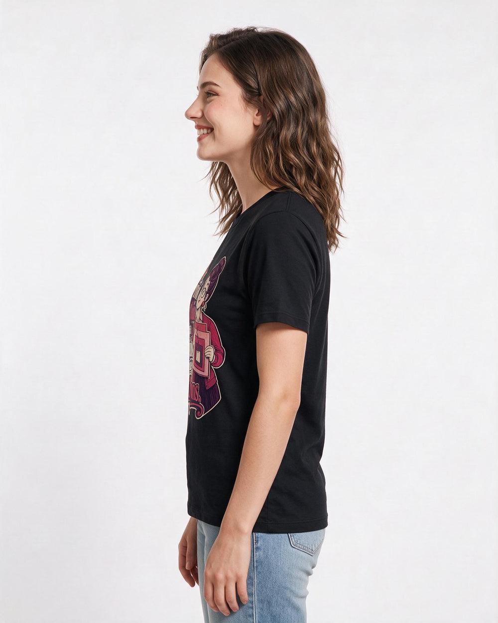 Teacher Black T-Shirt for Women – Everyday Expression Graphic Tee product image 2