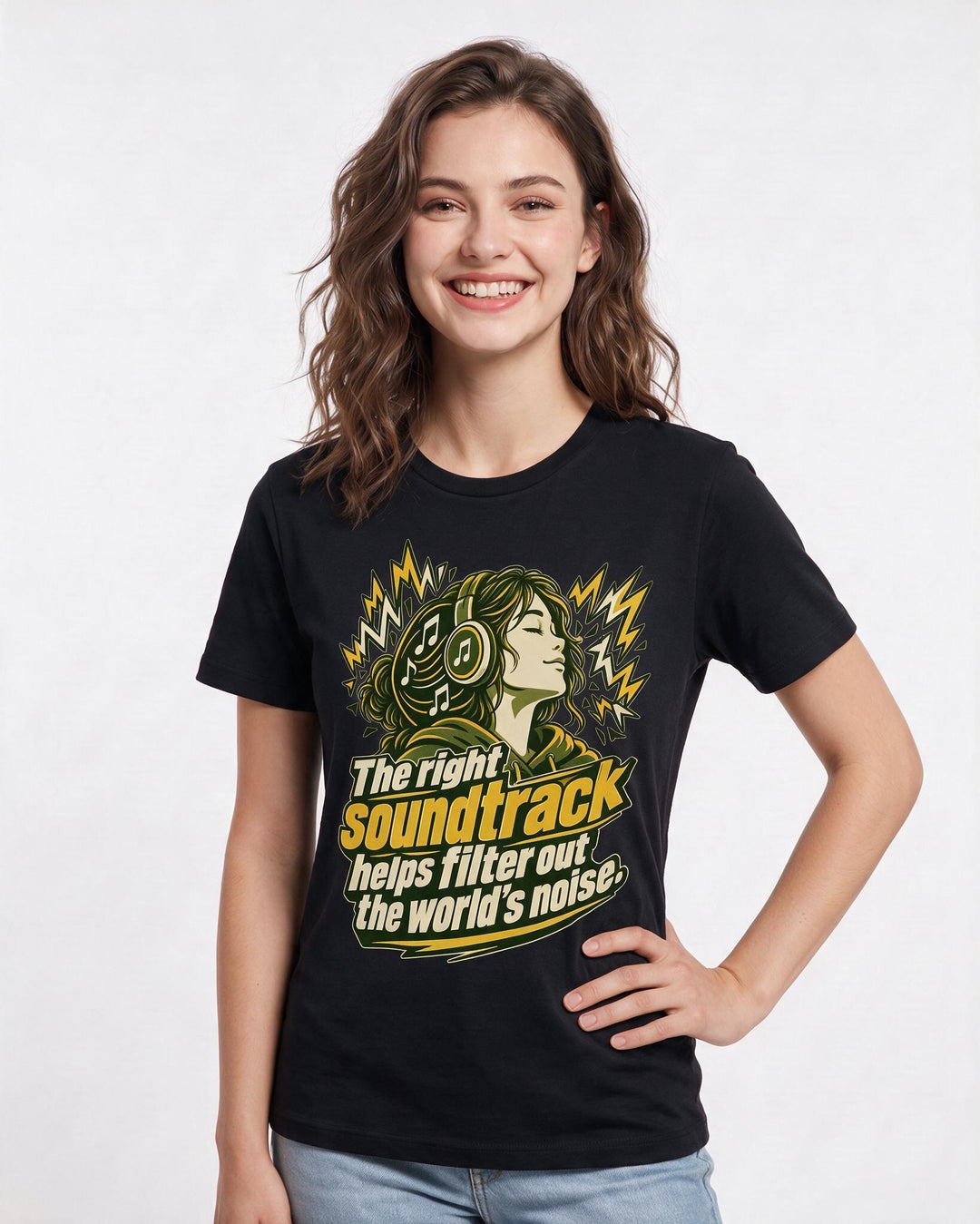 Neurodiversity Black T-Shirt for Women – Everyday Expression Graphic Tee product image 1