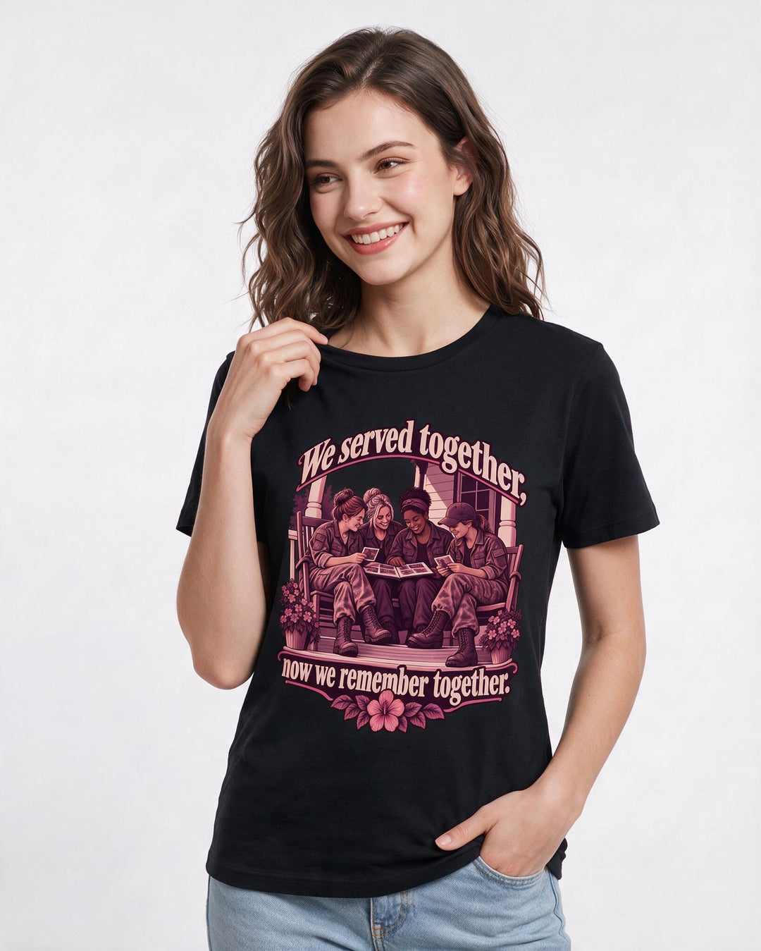 Veteran Black T-Shirt for Women – Everyday Expression Graphic Tee product image 1