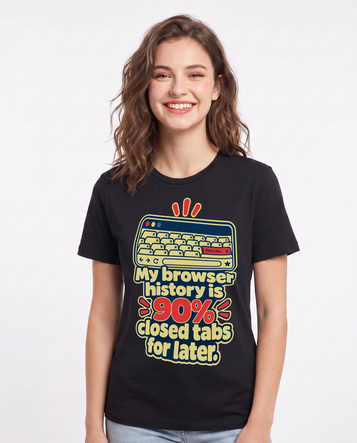 Meme Black T-Shirt for Women – Everyday Expression Graphic Tee product image 3