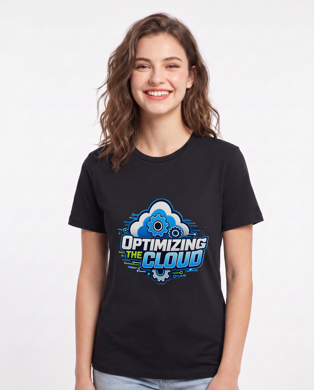 Optimizing the Cloud Women's Black T-Shirt product image 2