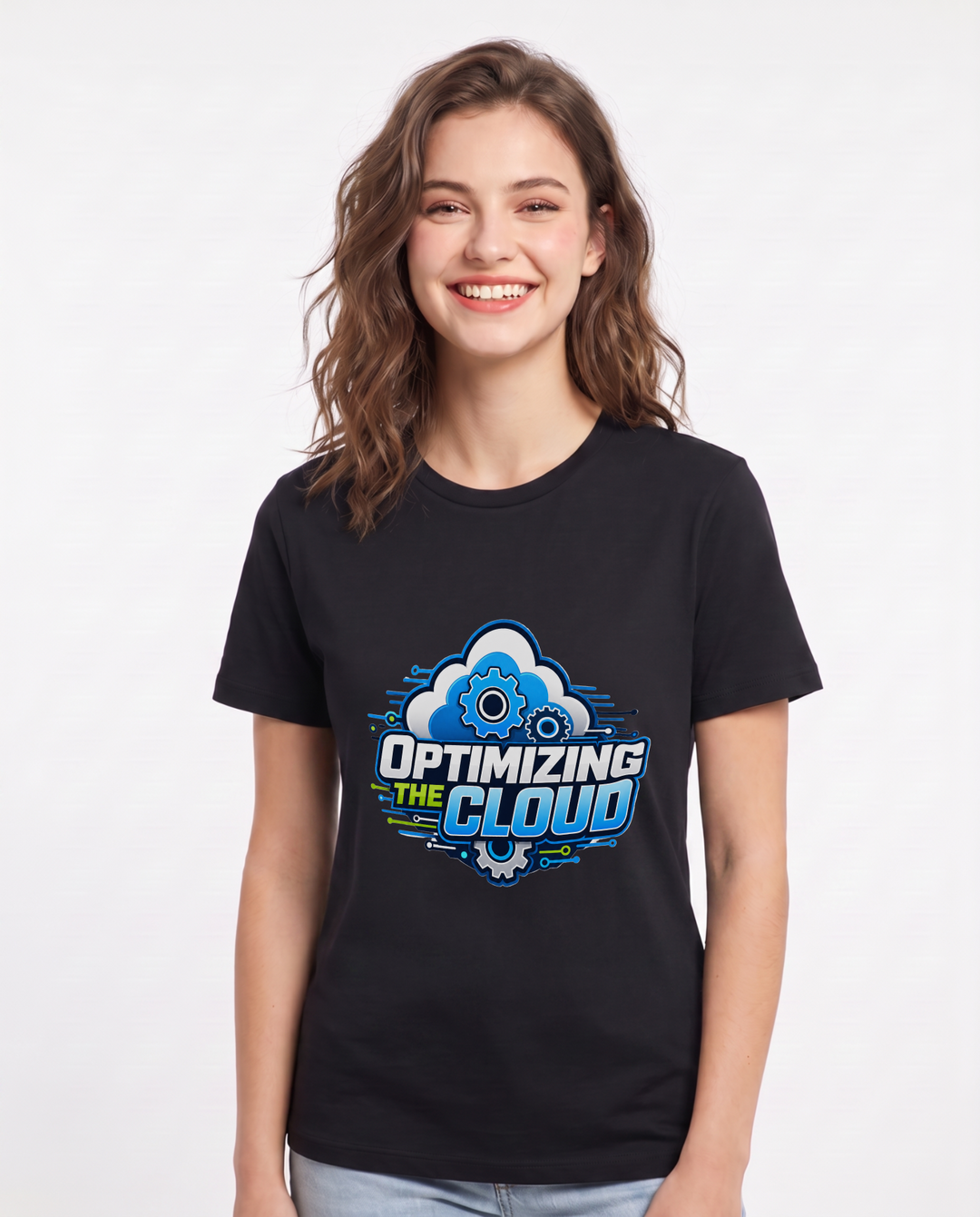 Optimizing the Cloud Women's Black T-Shirt product image 2