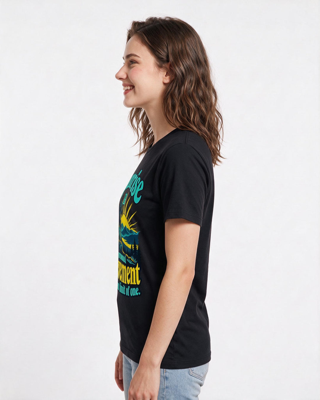 Hunting Black T-Shirt for Women – Everyday Expression Graphic Tee product image 2