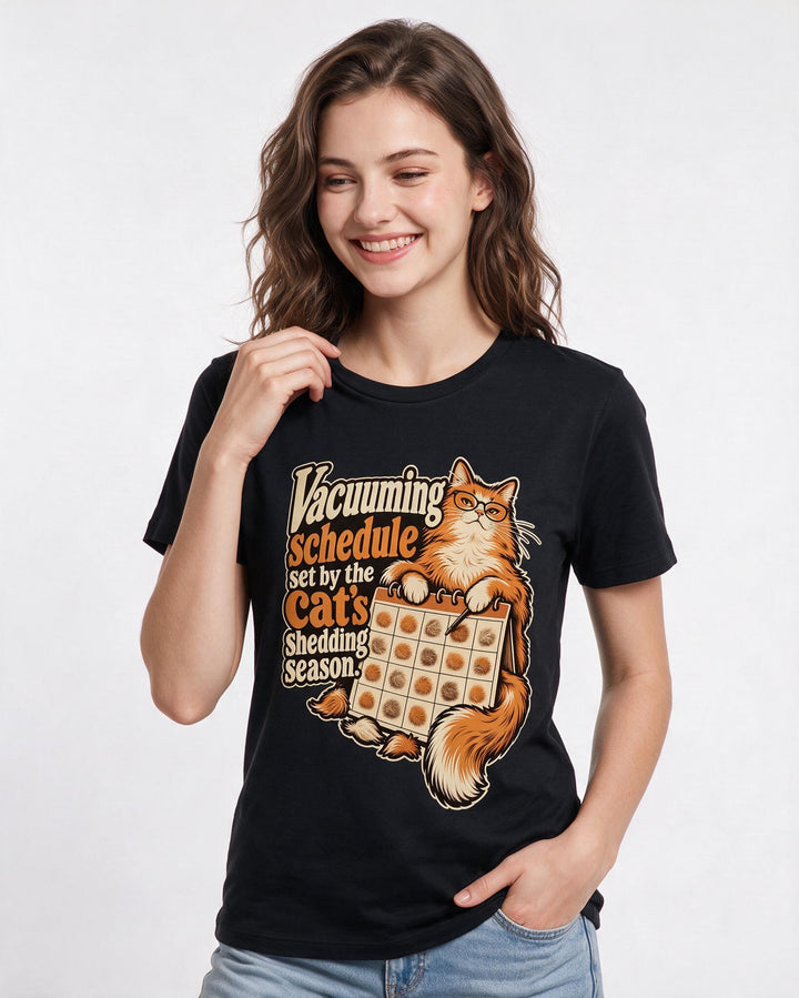Cat Lover Black T-Shirt for Women – Everyday Expression Graphic Tee product image 1