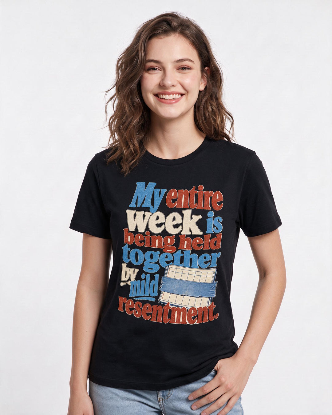 Meme Black T-Shirt for Women – Everyday Expression Graphic Tee product image 1
