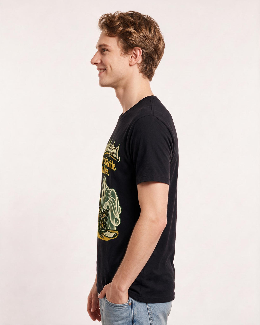Halloween Black T-Shirt for Men – Halloween Theme Graphic Tee product image 2