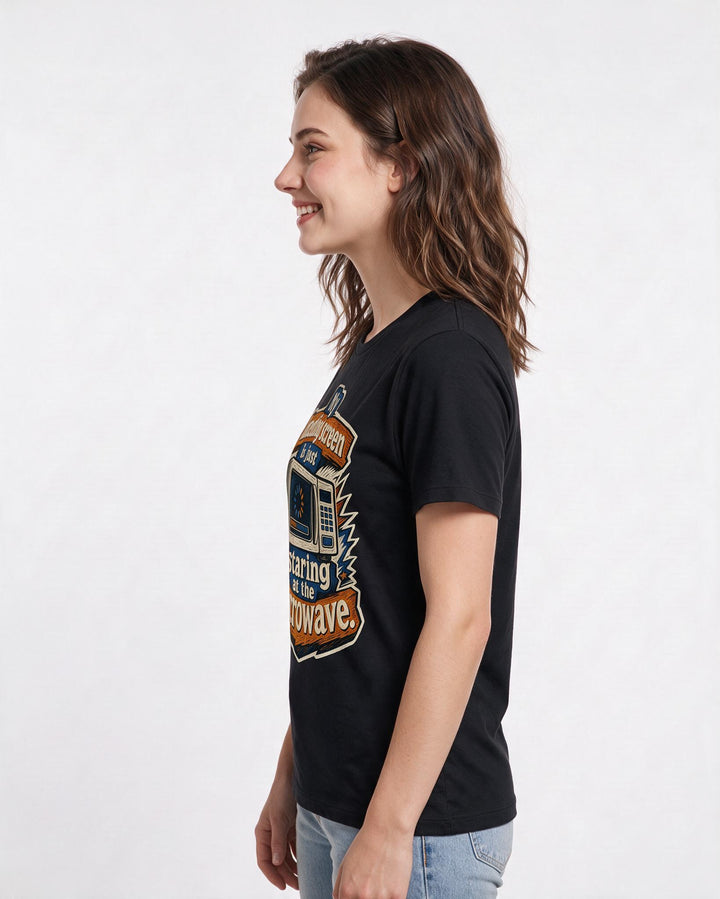 Funny Gaming Women's Black T-Shirt – My loading screen is just staring at product image 2