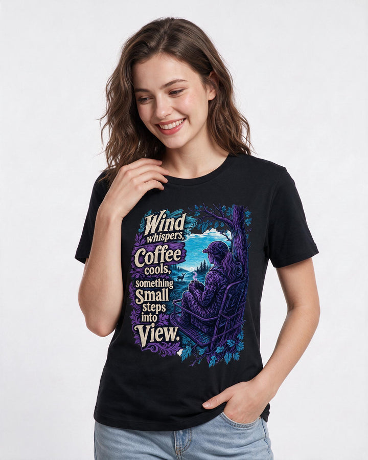 Hunting Black T-Shirt for Women – Everyday Expression Graphic Tee product image 1