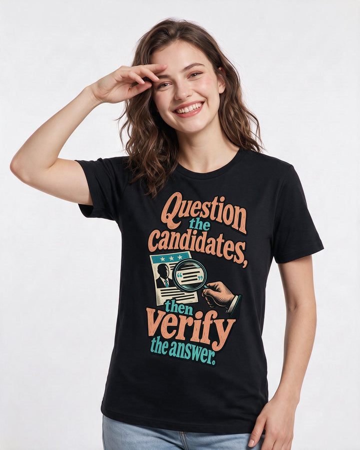 Political Statement Black T-Shirt for Women – Everyday Expression Graphic Tee product image 1