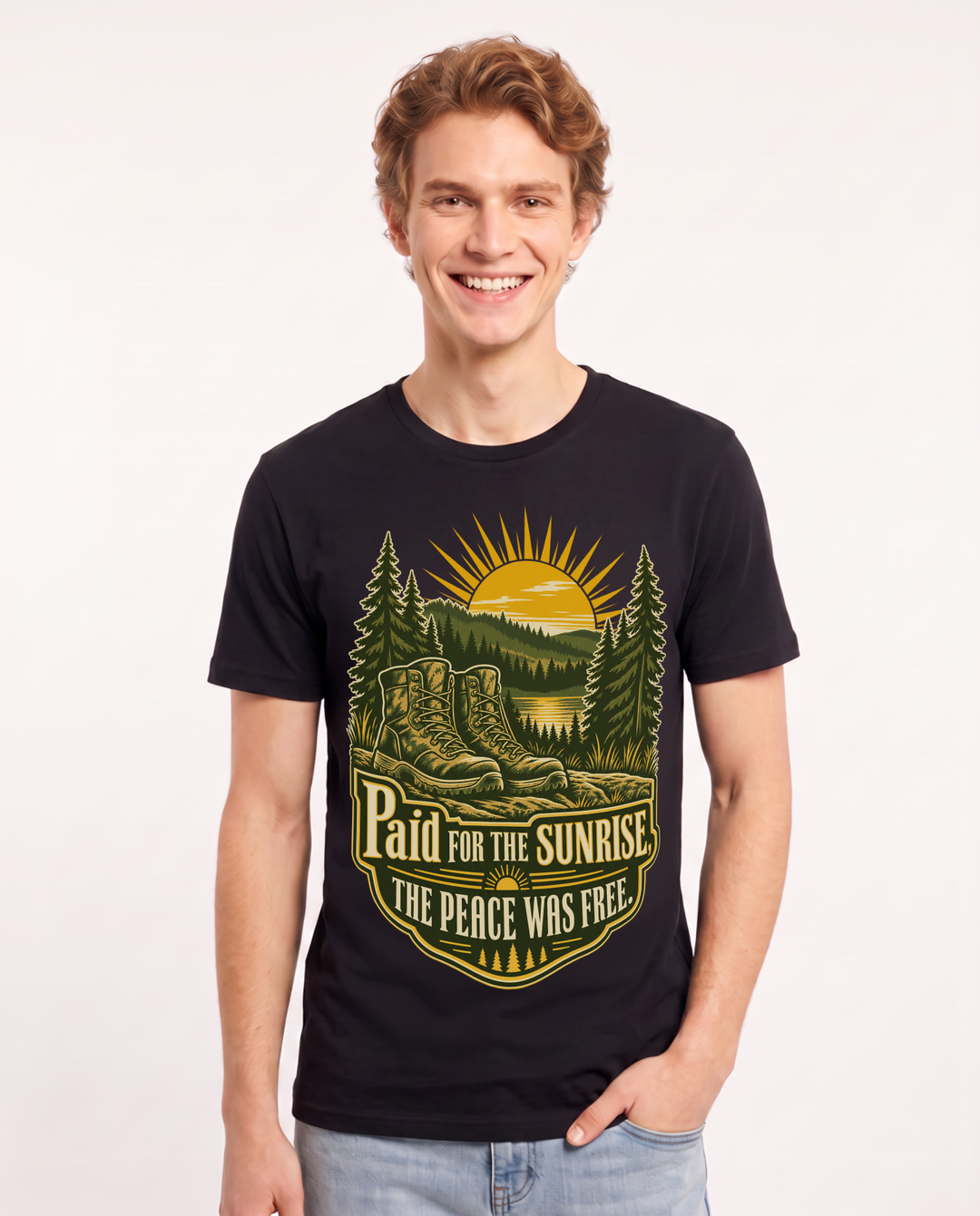 Hunting Black T-Shirt for Men – Everyday Expression Graphic Tee product image 3