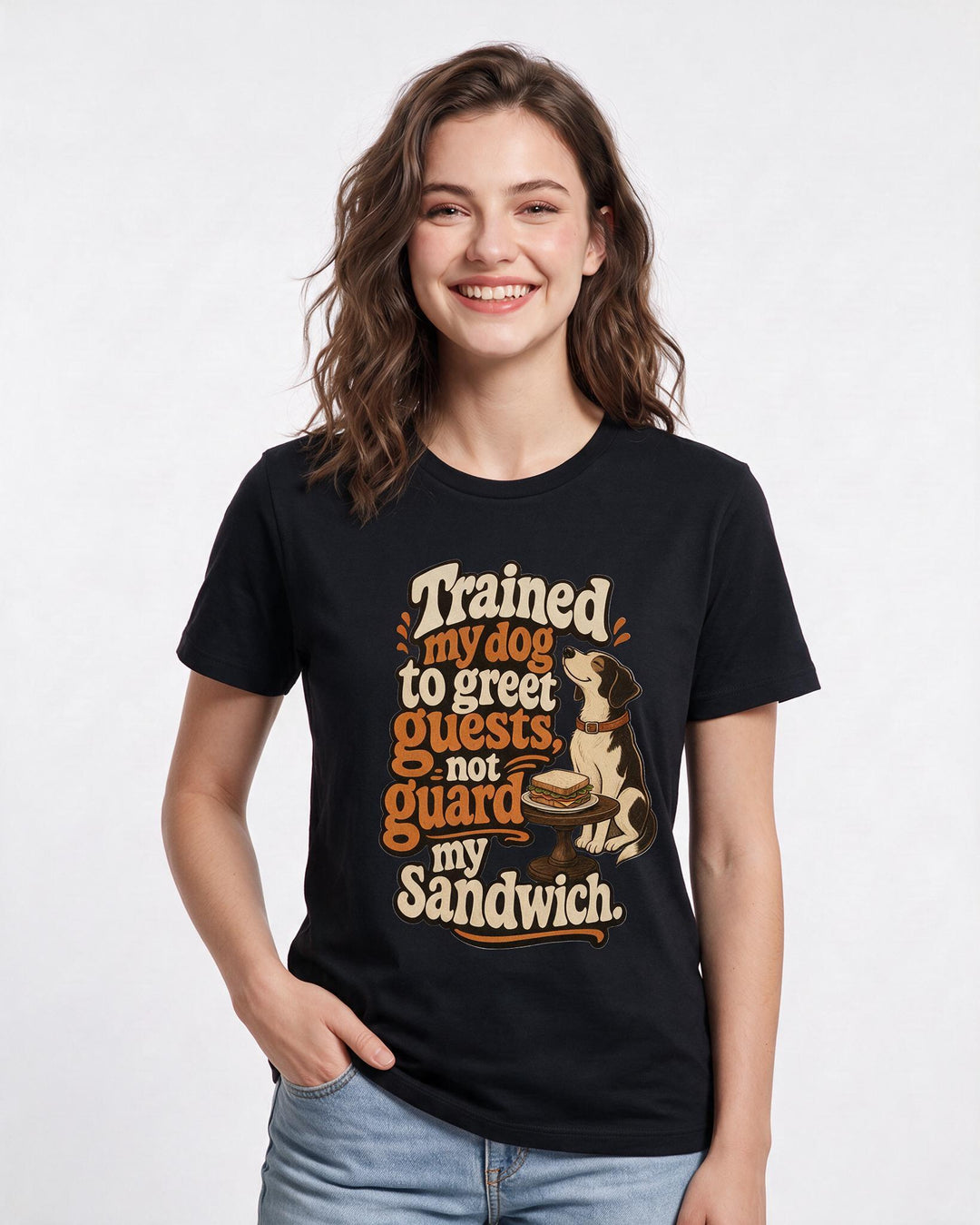 Cat Lover Black T-Shirt for Women – Everyday Expression Graphic Tee product image 1