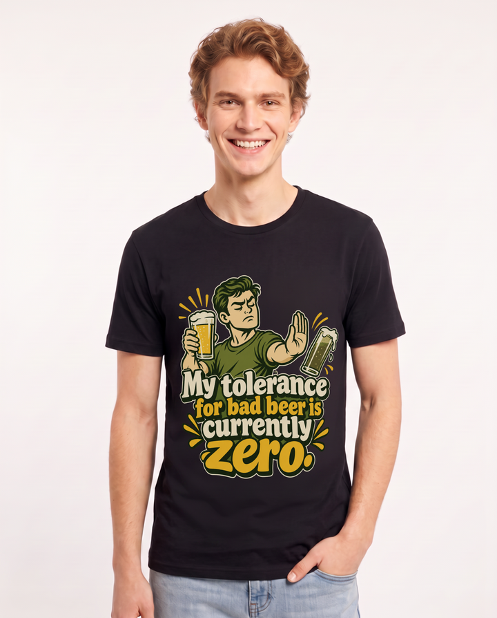 Beer Black T-Shirt for Men – Everyday Expression Graphic Tee product image 3