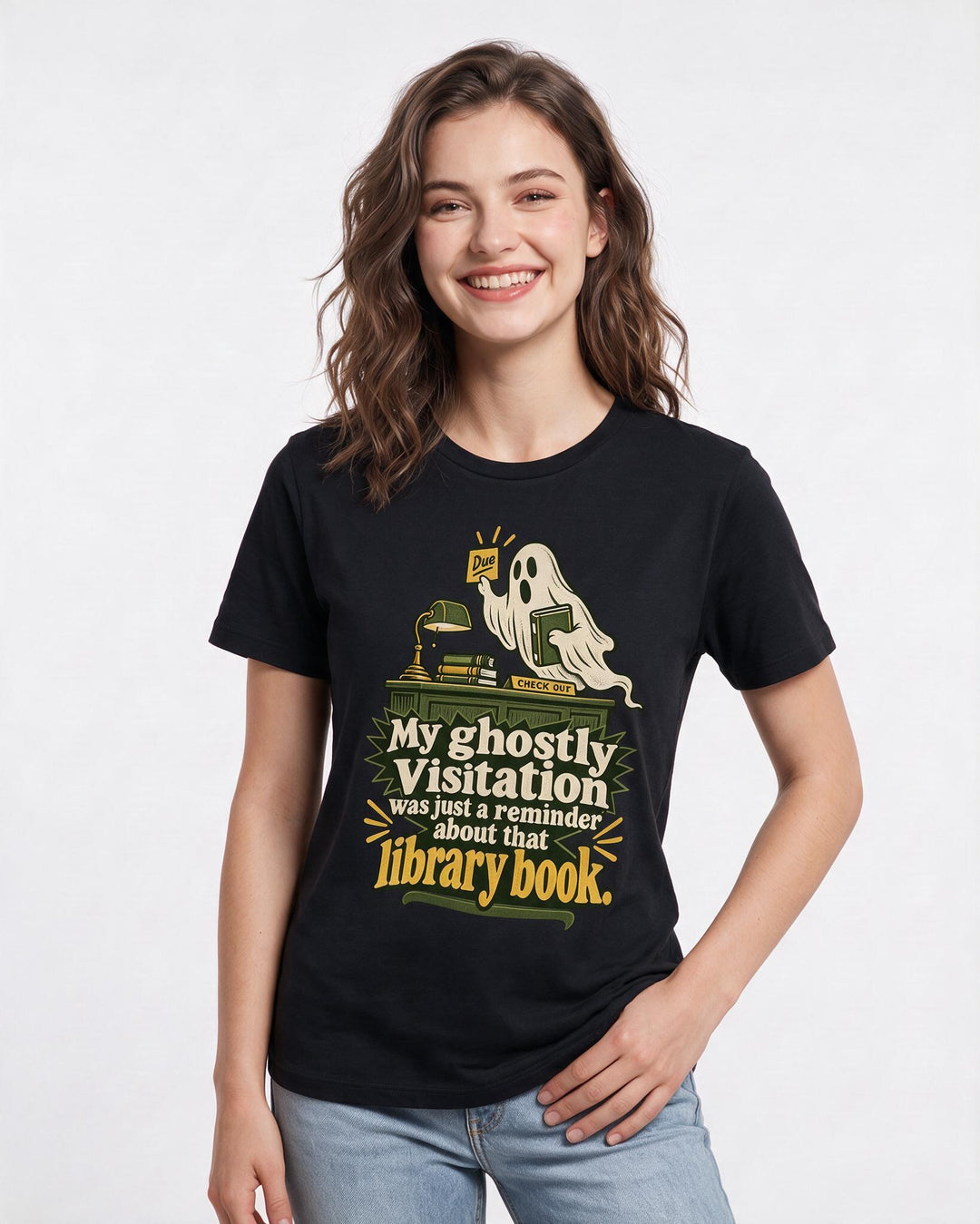Halloween Black T-Shirt for Women – Halloween Theme Graphic Tee product image 1
