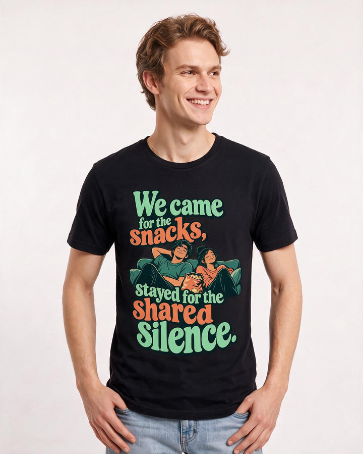 Couples Black T-Shirt for Men – Everyday Expression Graphic Tee product image 1