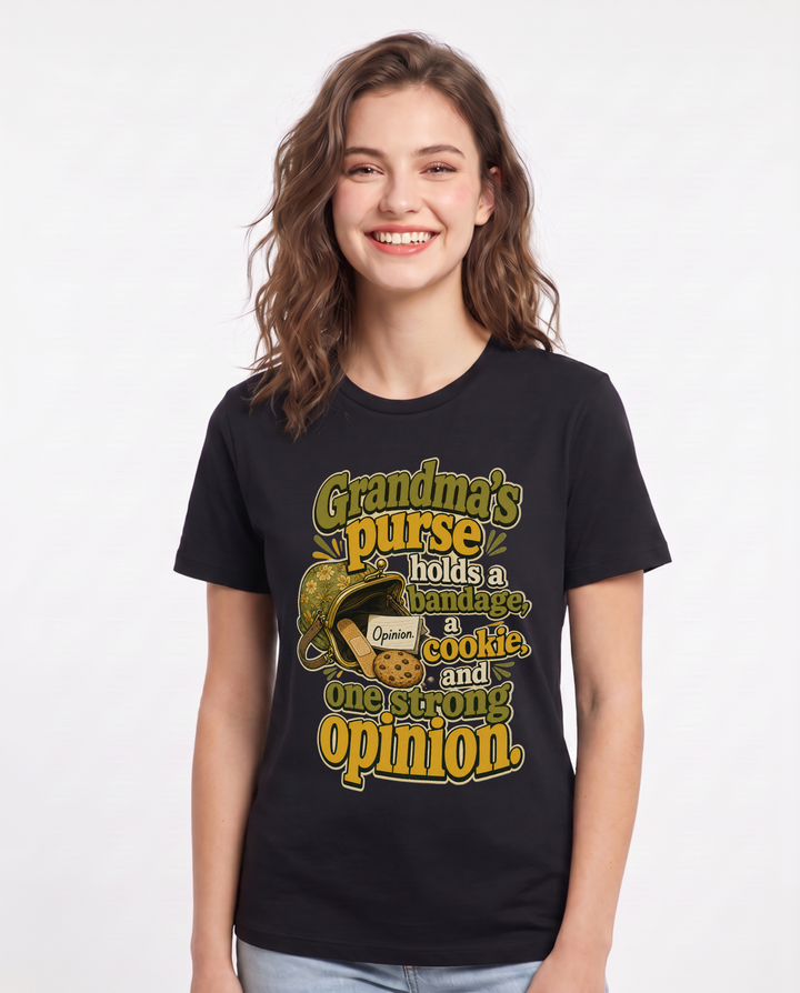 Grandparent Black T-Shirt for Women – Everyday Expression Graphic Tee product image 3