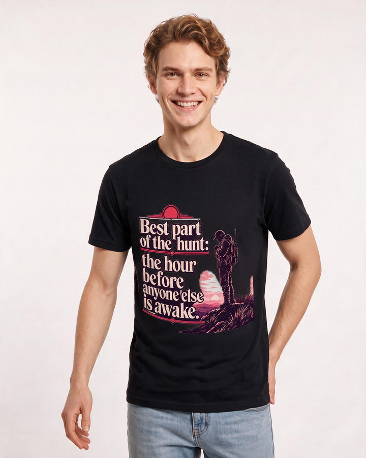 Hunting Black T-Shirt for Men – Everyday Expression Graphic Tee product image 1