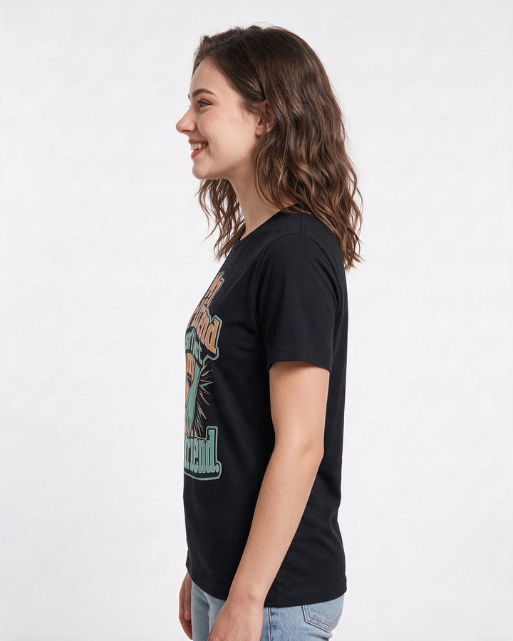 Pride Women's Black T-Shirt – My girlfriend isn't just my best friend. product image 2