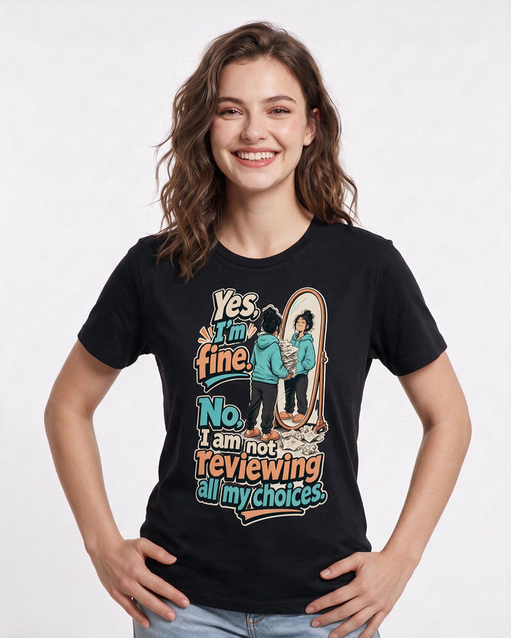 Meme Black T-Shirt for Women – Everyday Expression Graphic Tee product image 3