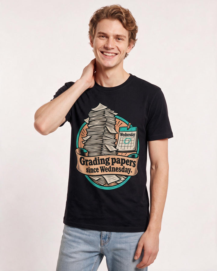 Teacher Black T-Shirt for Men – Everyday Expression Graphic Tee product image 1