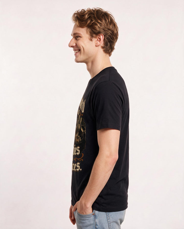 Halloween Black T-Shirt for Men – Halloween Theme Graphic Tee product image 2