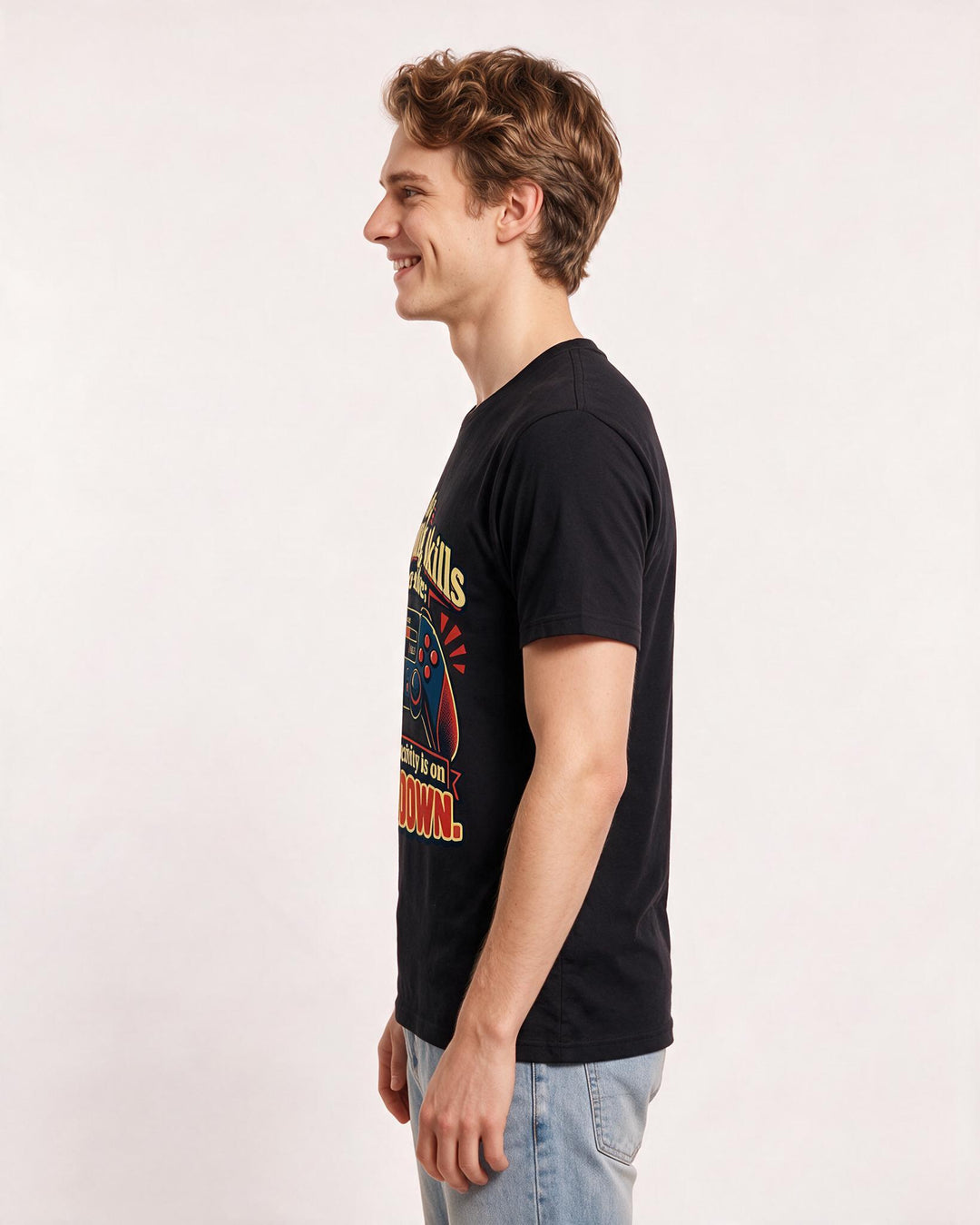 Gaming Black T-Shirt for Men – Game Night Graphic Tee product image 2