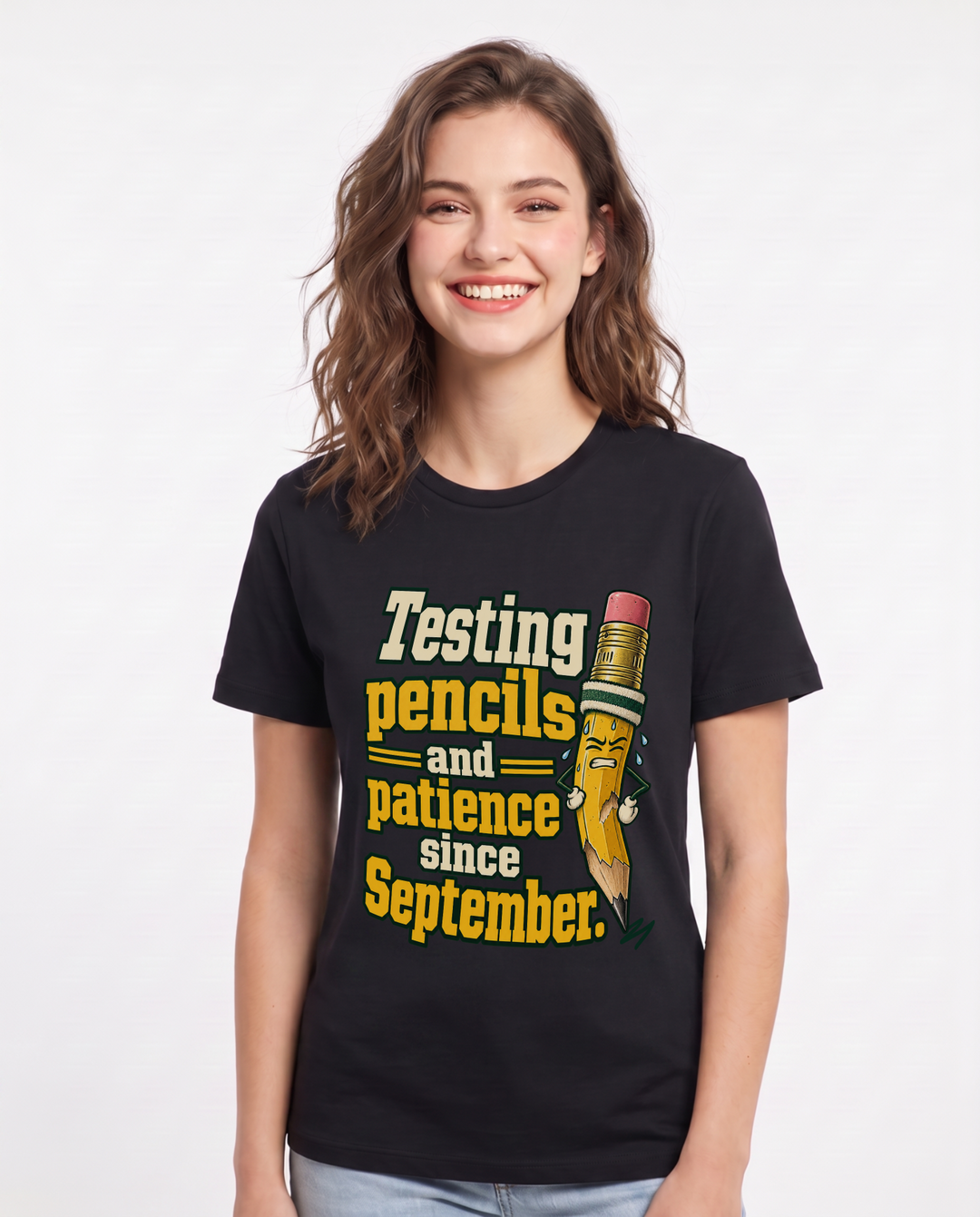Teacher Black T-Shirt for Women – Everyday Expression Graphic Tee product image 3