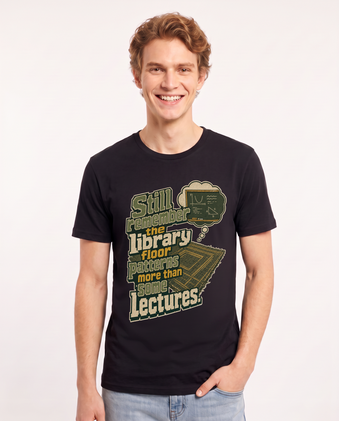Graduation Black T-Shirt for Men – Everyday Expression Graphic Tee product image 3
