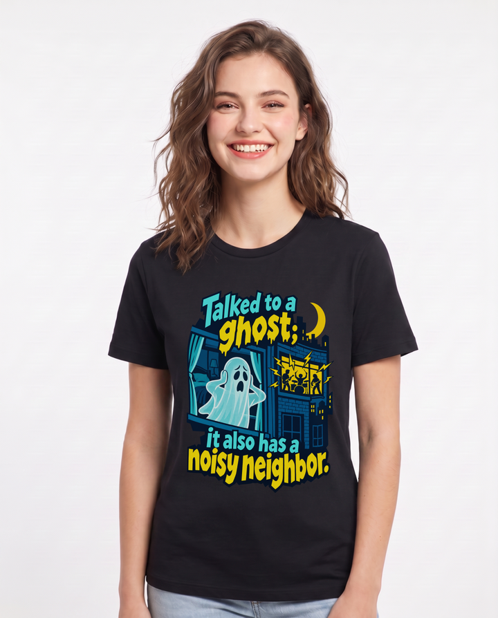 Halloween Black T-Shirt for Women – Halloween Theme Graphic Tee product image 3