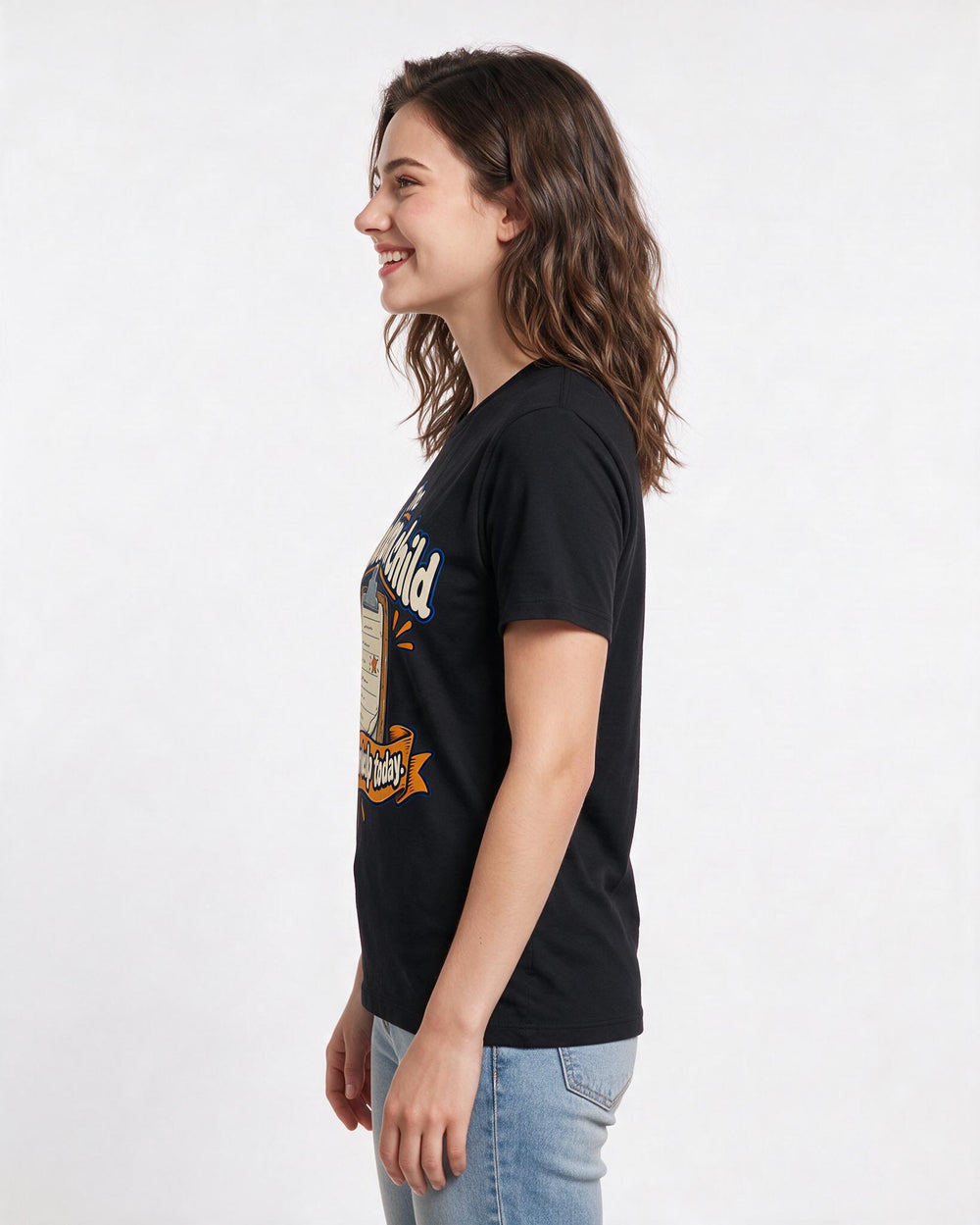 Teacher Black T-Shirt for Women – Everyday Expression Graphic Tee product image 2