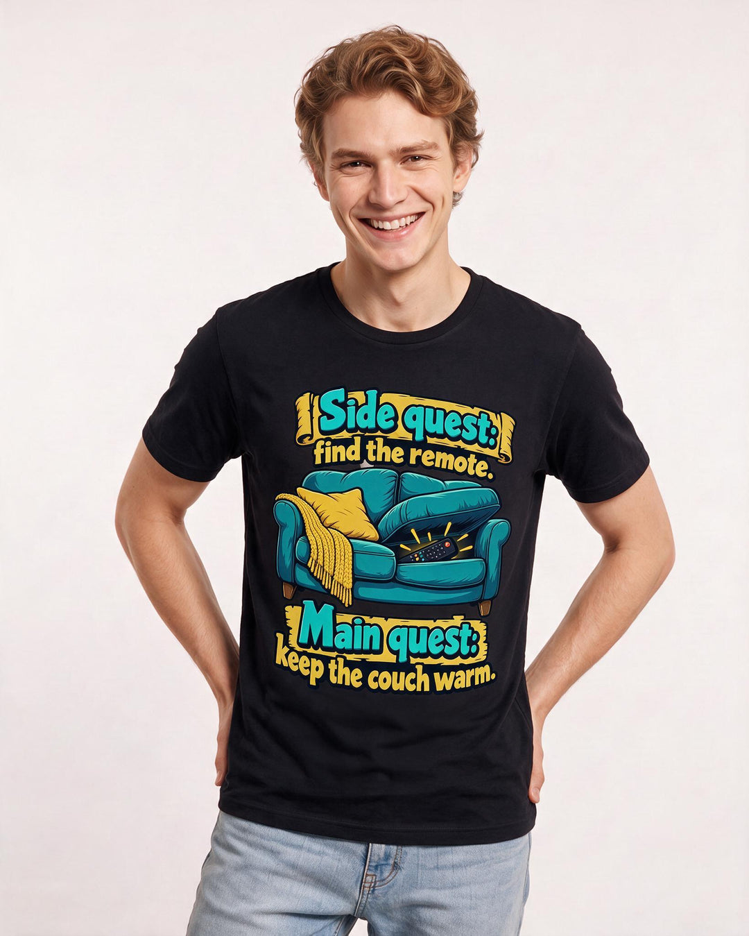 Gaming Black T-Shirt for Men – Game Night Graphic Tee product image 1