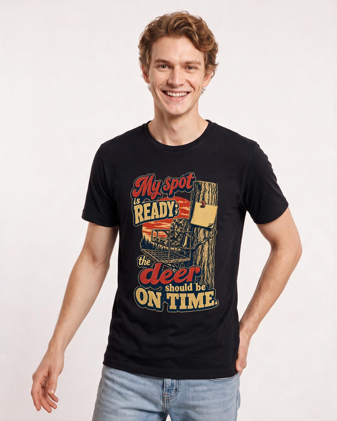 Hunting Black T-Shirt for Men – Everyday Expression Graphic Tee product image 3
