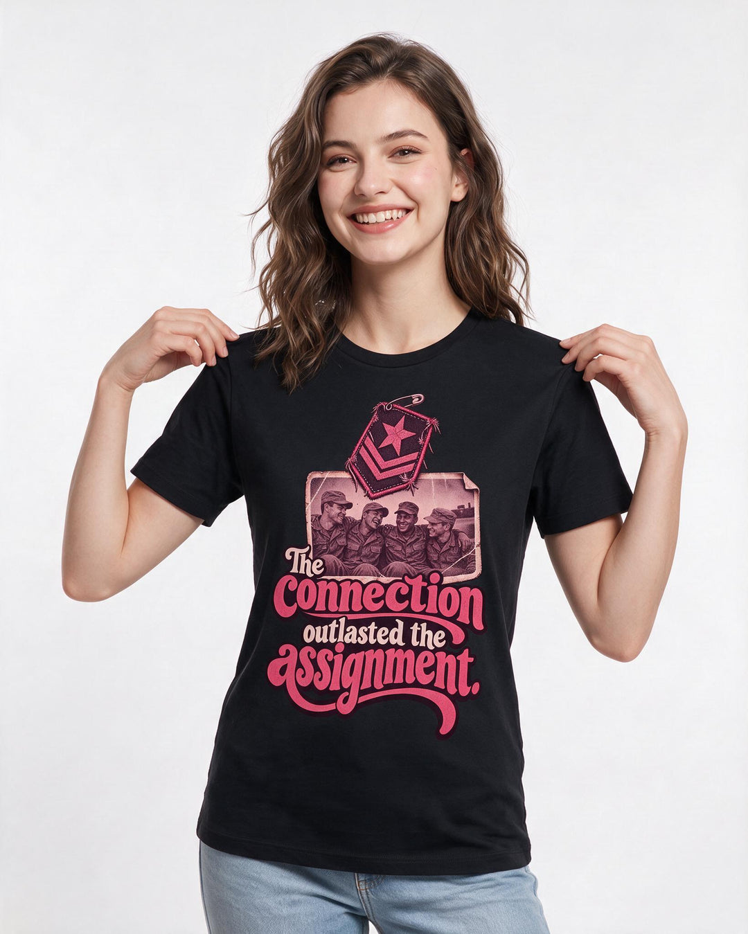 Veteran Black T-Shirt for Women – Everyday Expression Graphic Tee product image 1
