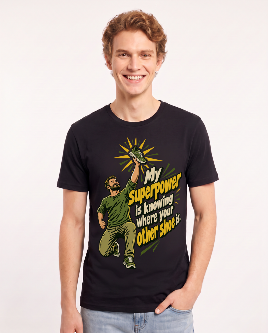 Grandparent Black T-Shirt for Men – Everyday Expression Graphic Tee product image 3