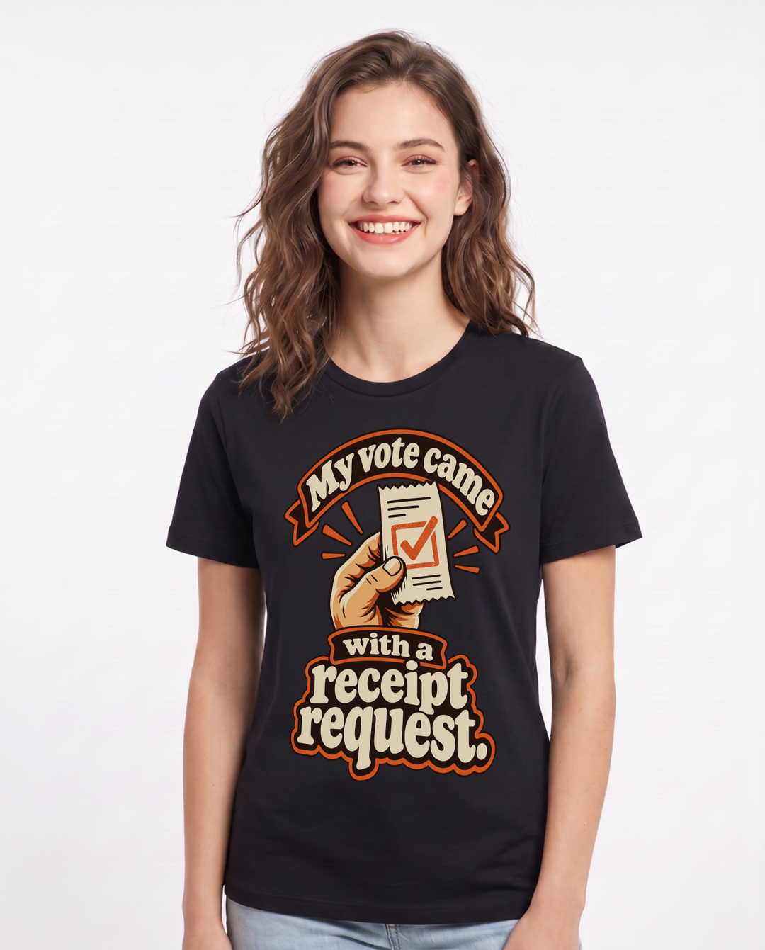 Political Statement Black T-Shirt for Women – Everyday Expression Graphic Tee product image 3